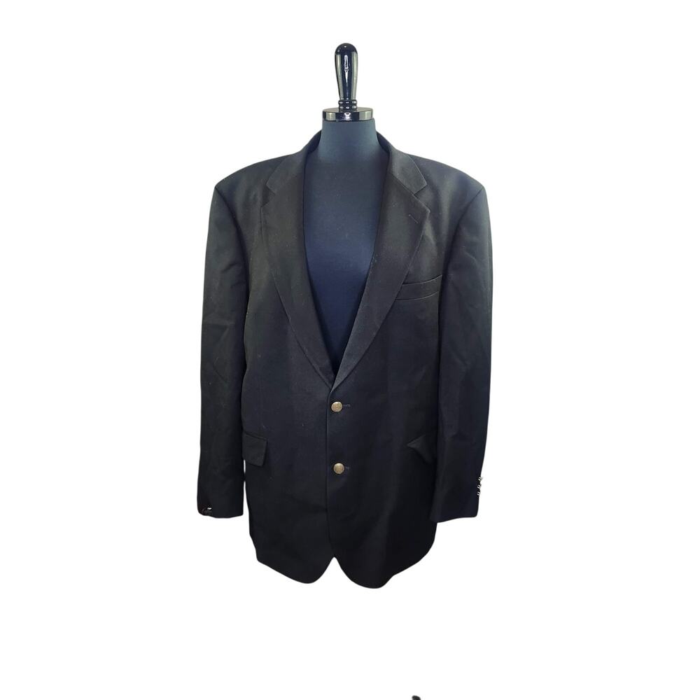 Jos. A Bank Executive Collection Black Wool Cashmere Blazer 46R